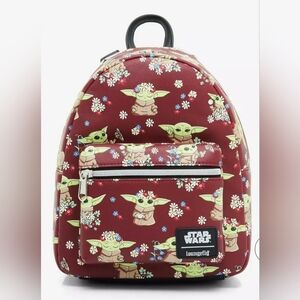Loungefly Star Wars Grogu & Flowers Mini Backpack